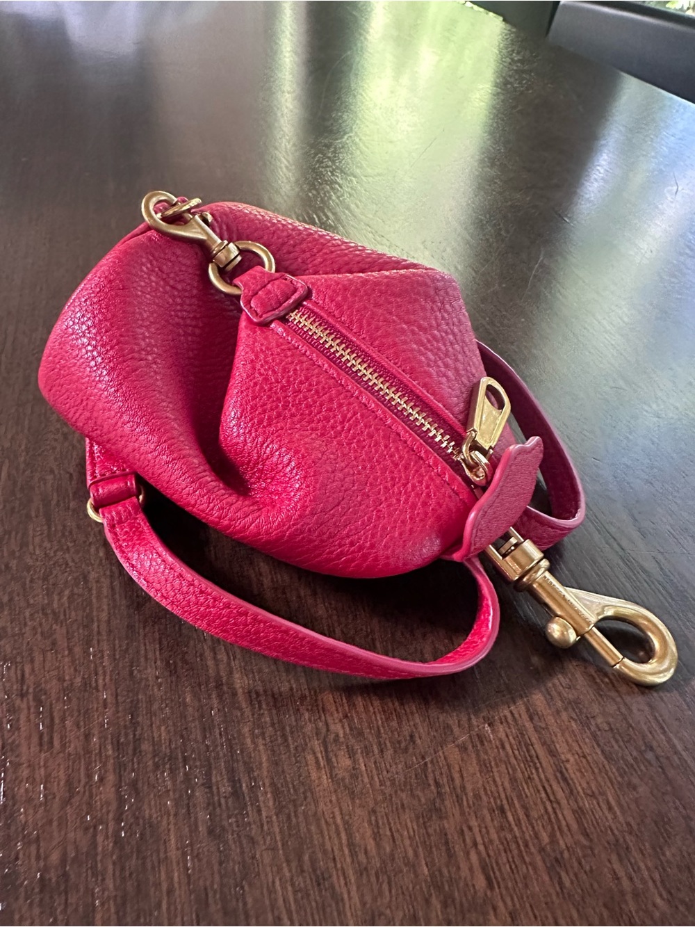 Rebecca Minkoff Mini Julian Leather Backpack Keychain Red